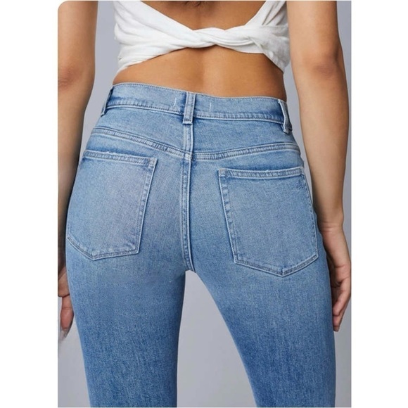 DL 1961 BRIDGET BOOT CROPPED HIGH RISE INTRASCULPT DENIM DARK SEA VIEW Size 25 - Picture 4 of 9